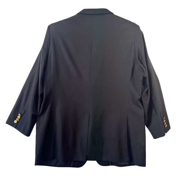 Brooks Brothers Country Club Loro Piana Blazer Men's 42S Black Gold Logo Buttons - Picture 13 of 16